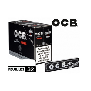 OCB slim Premium + filtres – 32 grandes feuilles